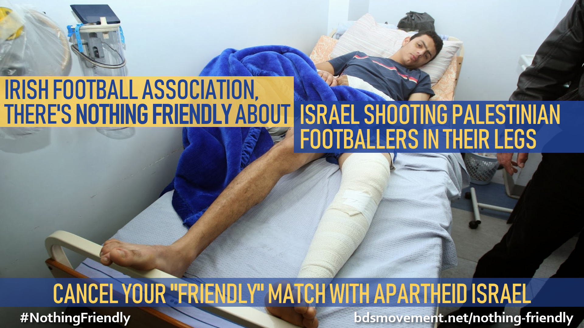 Irish Football Assoc, there's nothing friendly about shooting Palestinian footballers in their legs