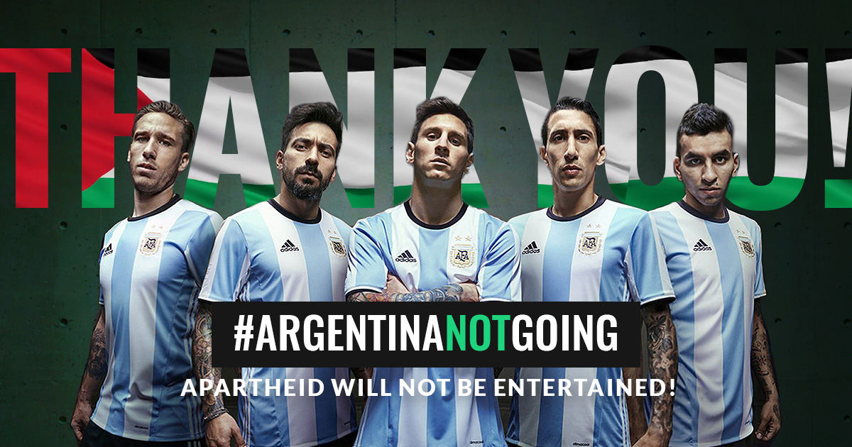 Argentina cancels friendly match with Israel