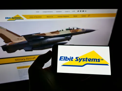 Picture of Elbit Systems logo and plane