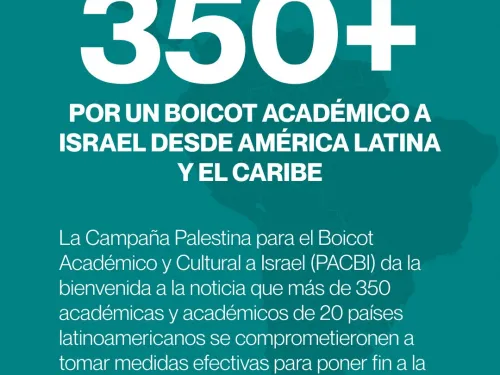 Por un boicot académico a Israel desde América Latina y el Caribe