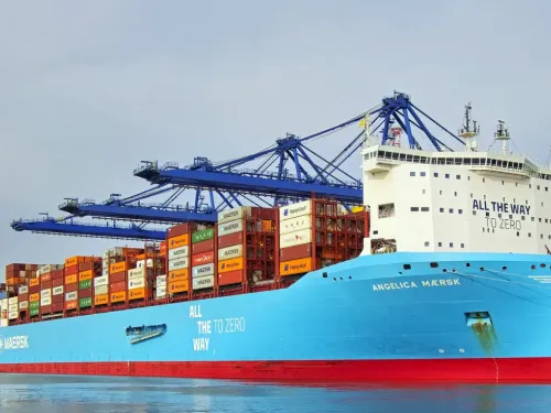 Angelica Maersk vessel transporting military-grade steel to genocidal Israel