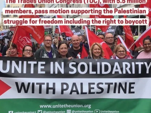 The Trade Union Congress (TUC), with 5.5 million members, pass motion supporting Palestine (Instagram Post).jpg