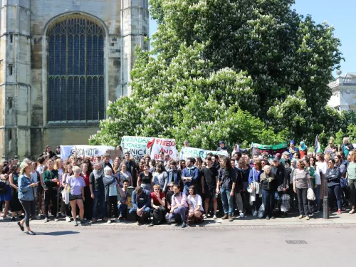 38 Cambridge University student groups demand University end its complicity in war crimes by terminating links with BAE Systems and Caterpillar Inc.