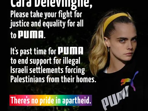 Urge Cara Delevingne to take her stand for justice to Puma
