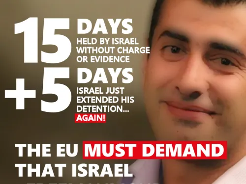 Help #FreeMahmoud: Israel extended his detention…again