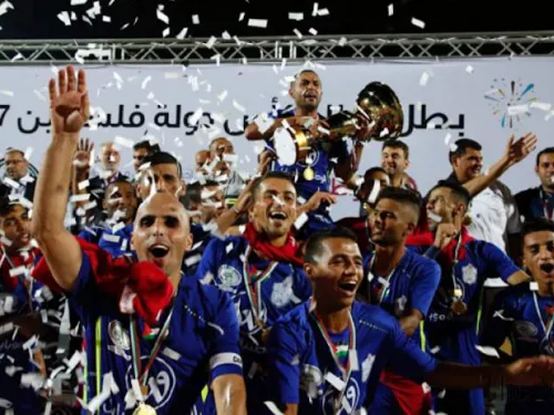 Shabab Rafah from Gaza celebrates first Palestine Cup title