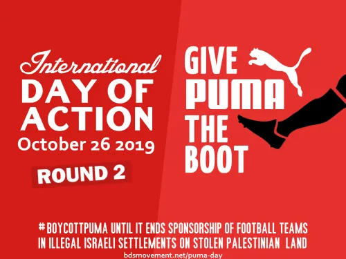 Second Boycott Puma Global Day of Action