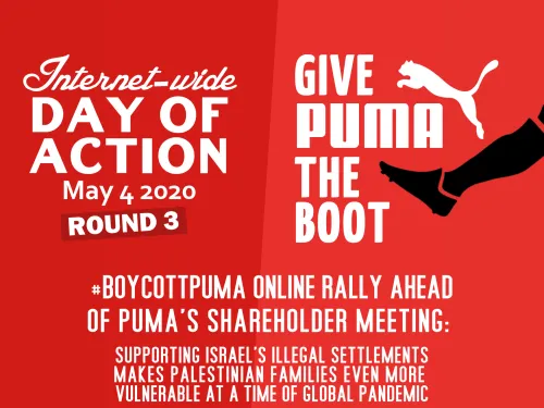 #Boycottpuma Round 3: Online Rally of Solidarity With Palestinians Ahead of PUMA Shareholders Meeting!