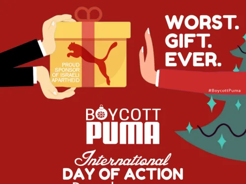 Puma, sponsor of Israeli apartheid: Worst. Gift. Ever.
