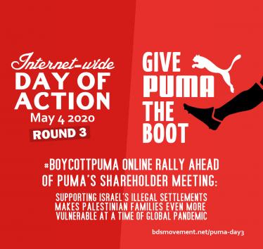 #Boycottpuma Round 3: Online Rally of Solidarity With Palestinians Ahead of PUMA Shareholders Meeting!