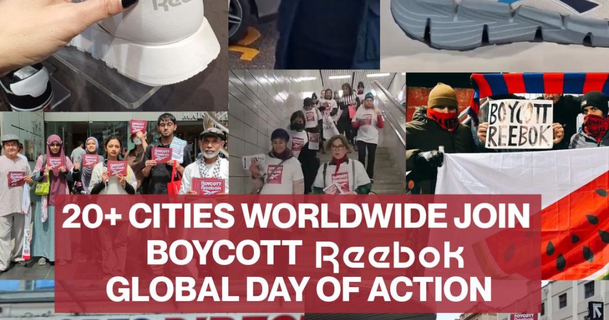 Boycott Reebok 20+ Cities Worldwide join Boycott Reebok Global Day of Action | BDS ...