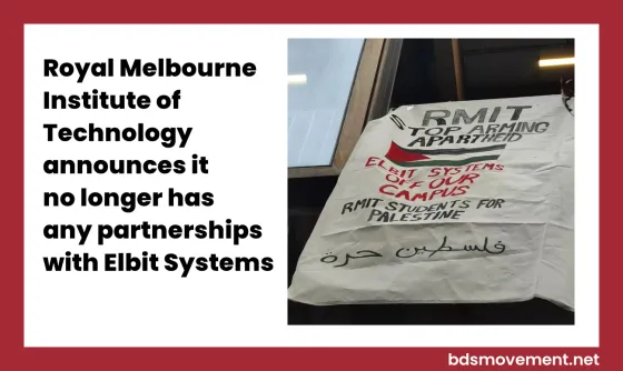 RMIT announces it no longer has partnerships with Israeli weapons manufacturer Elbit Systems