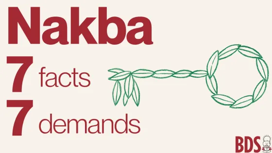 Nakba 7 facts 7 demands