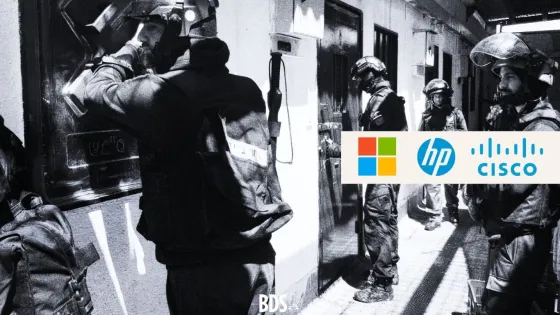The Palestinian-led BDS movement calls for intensifying BDS pressure against companies involved in genocidal Israel’s prison complex and its crimes against Palestinian prisoners, particularly Microsoft, HP, and Cisco.