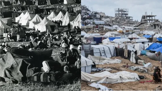 Naksa Day 2026, images of Palestinians and tent encampments
