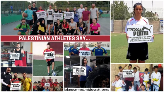 Palestinian athletes call for boycott of Puma over its support for Israeli settlement teams